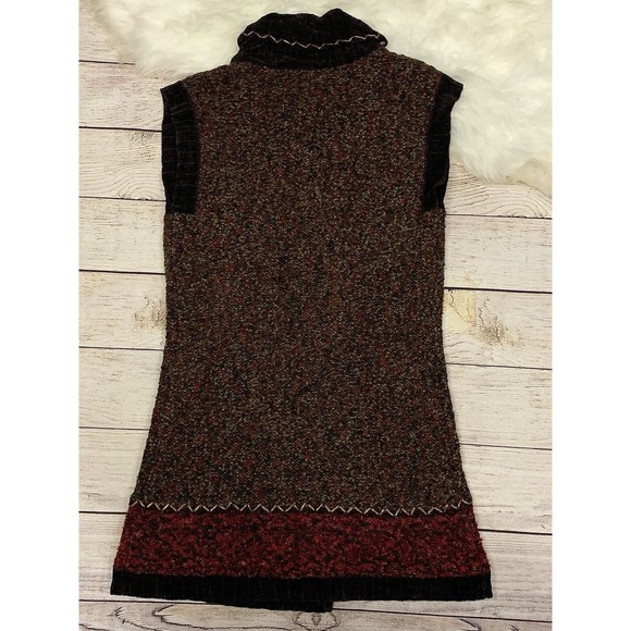 Vintage Clio Medium 8/10 Ramie Boho Chenille & Boucle Knit Sleeveless Sweater - Picture 3 of 3